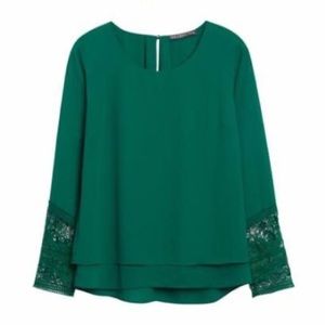 Brixon Ivy Crete Lace Cuff Blouse